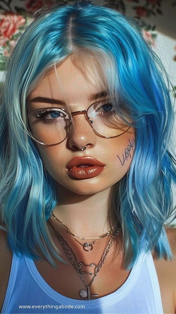 blue hairstyle ideas for women 