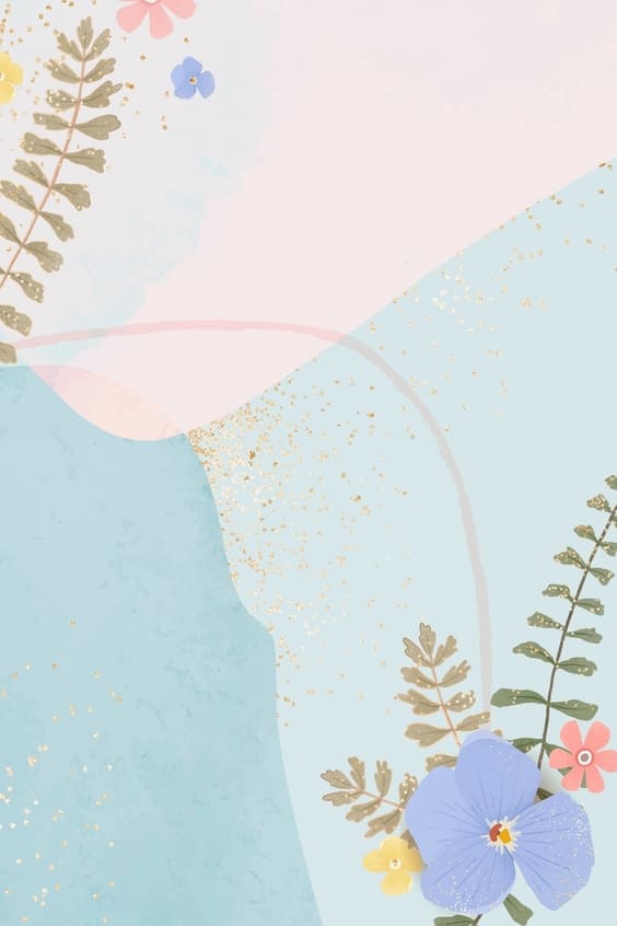 Bright blue flower abstract wallpaper.