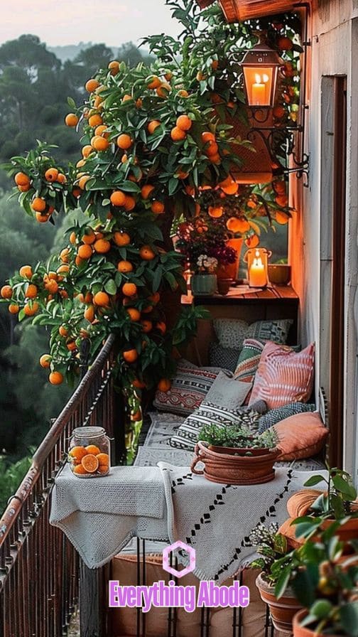 orange tree in pot