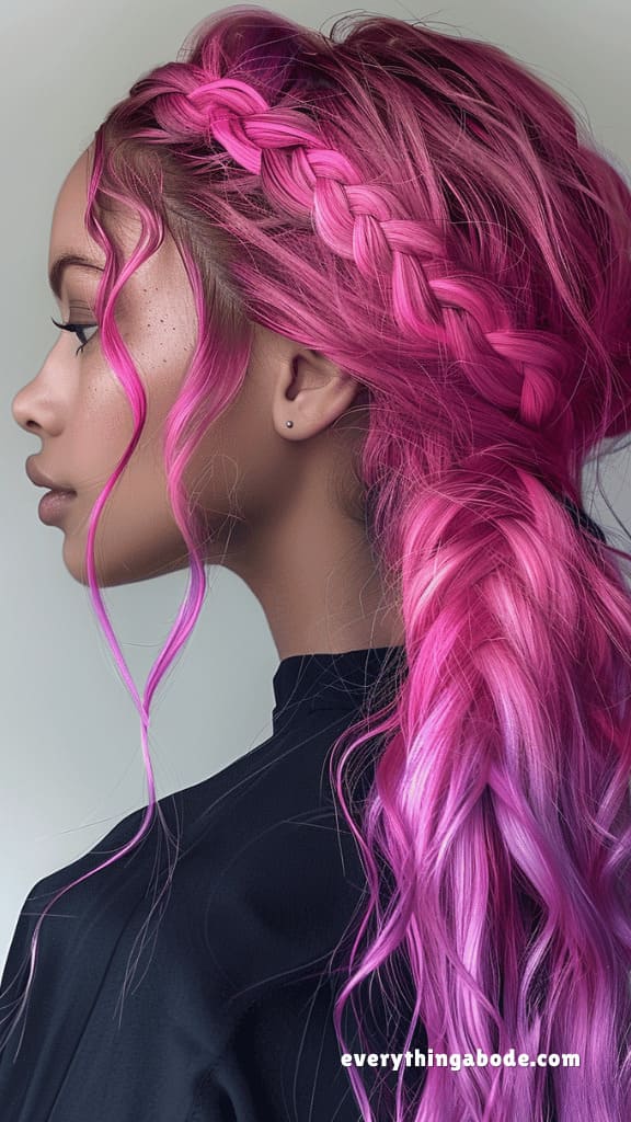pink hairstyle