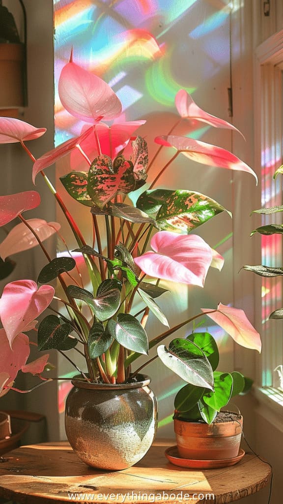 pink houseplants