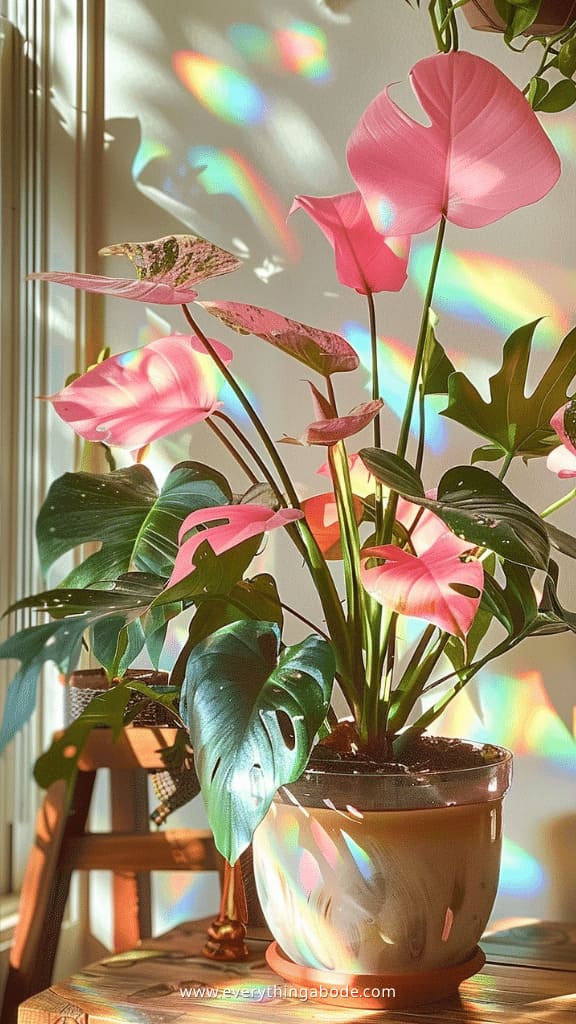 pink houseplants