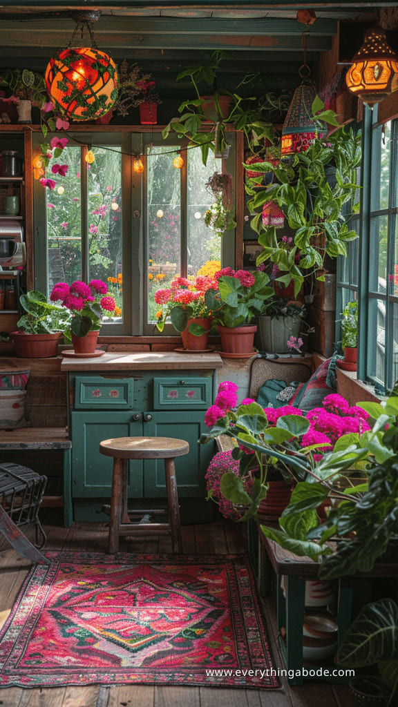 pink houseplants