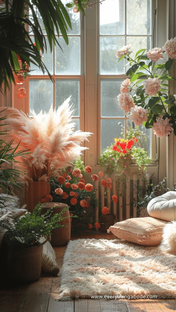 pink houseplants