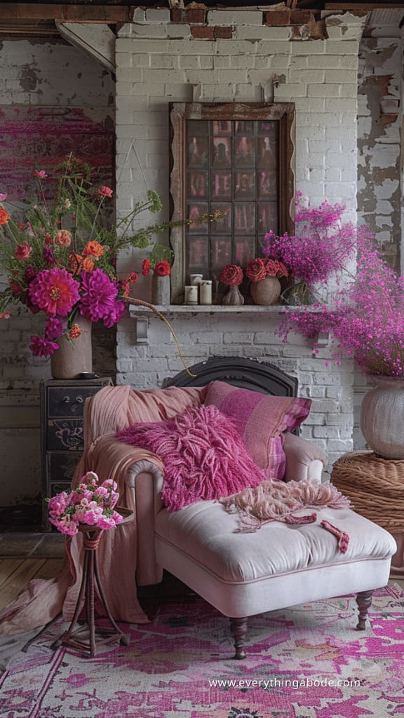 pink houseplants