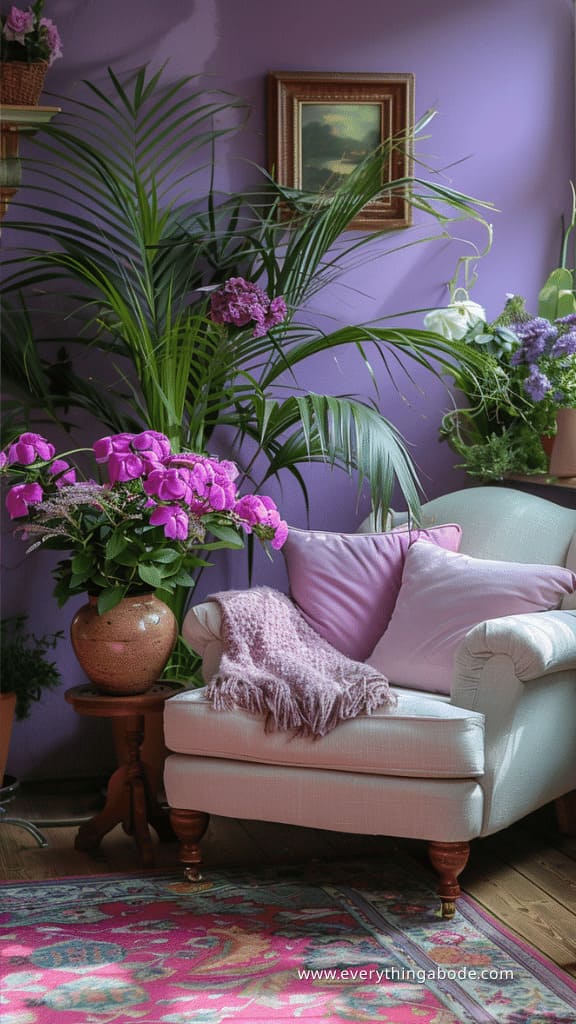 pink houseplants