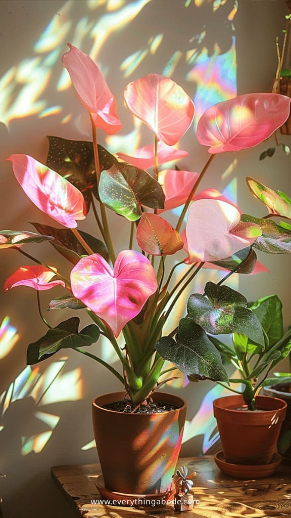 pink houseplants