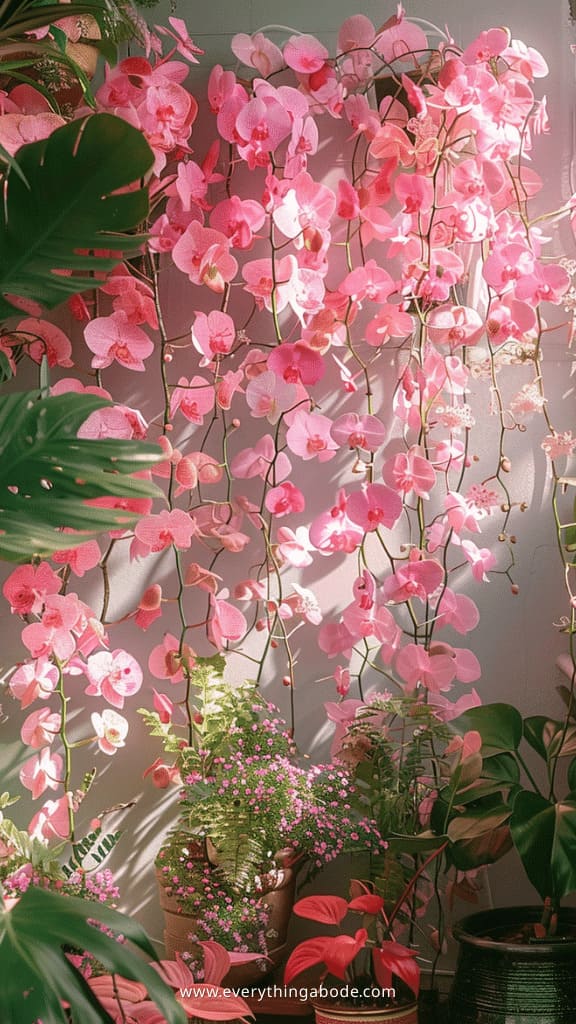 pink houseplants