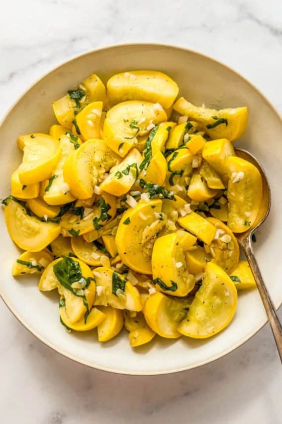 squash in dish for dinner