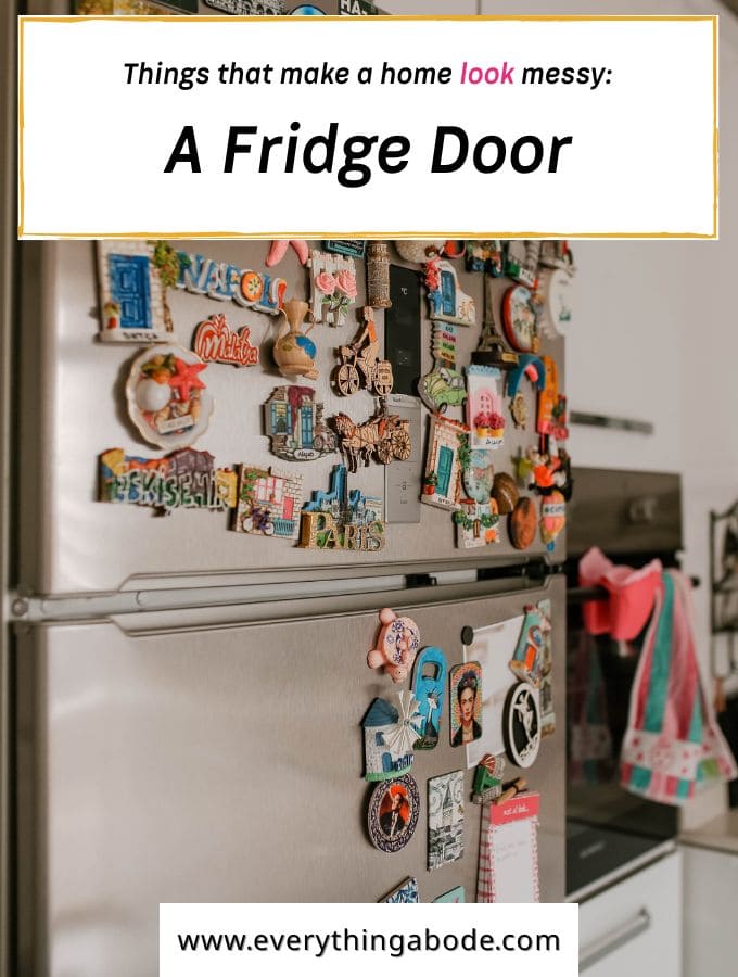 A fridge door that became a bulletin board
