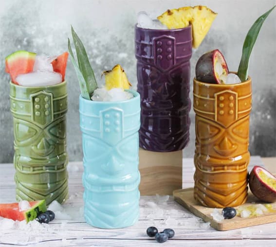 tiki bar tropical cups