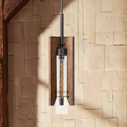 Pinewood Mini Pendant Light on Lamps Plus