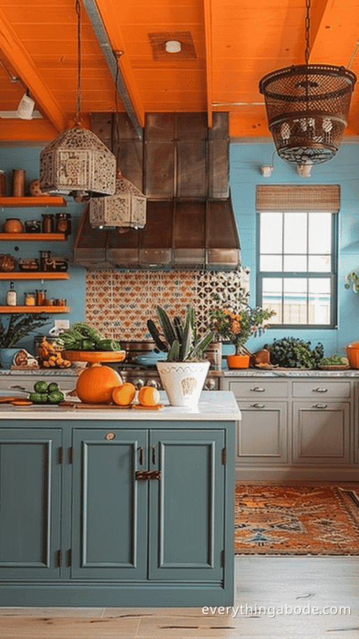 orange kitchen design ideas