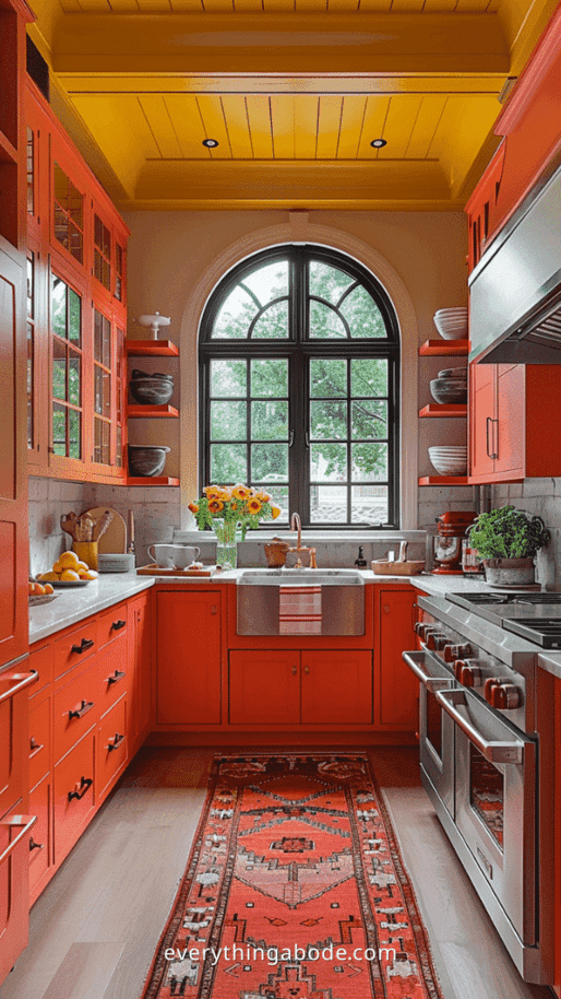 orange kitchen design ideas