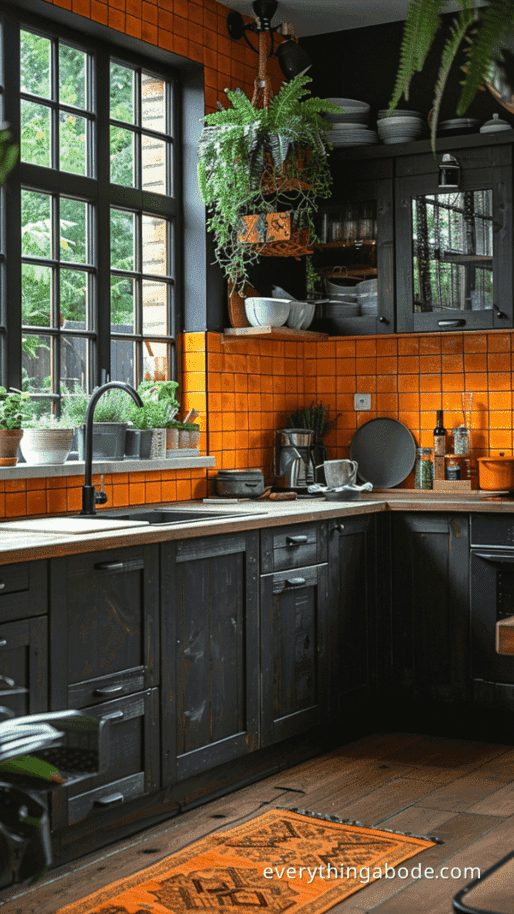 orange kitchen design ideas
