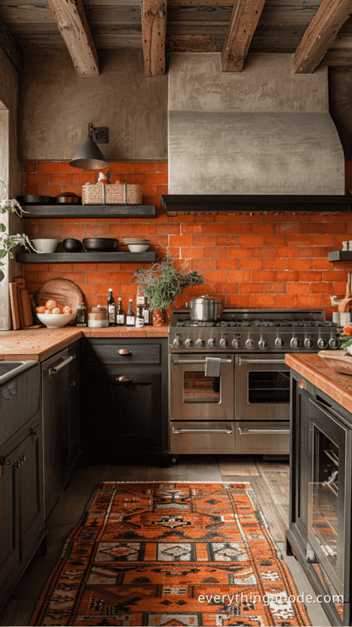 orange kitchen design ideas