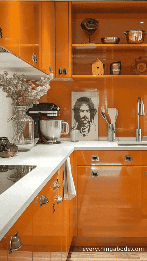 orange kitchen design ideas
