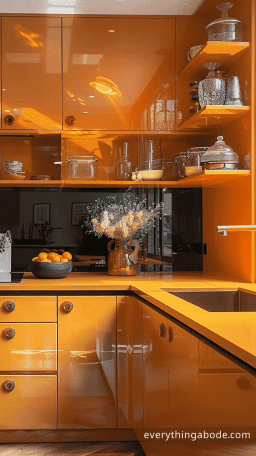 orange kitchen design ideas