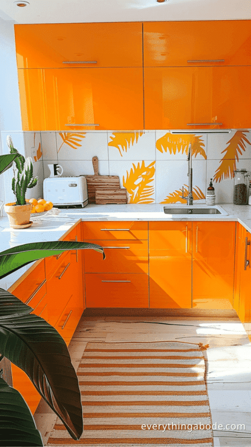 orange kitchen design ideas