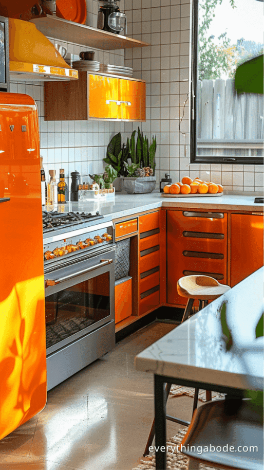 orange kitchen design ideas
