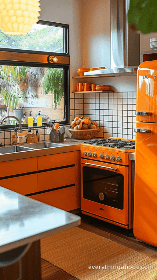 orange kitchen design ideas