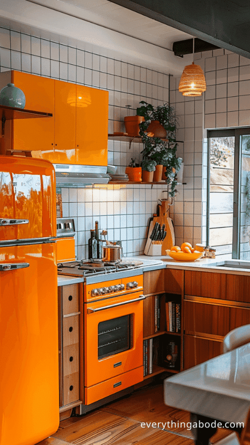orange kitchen design ideas