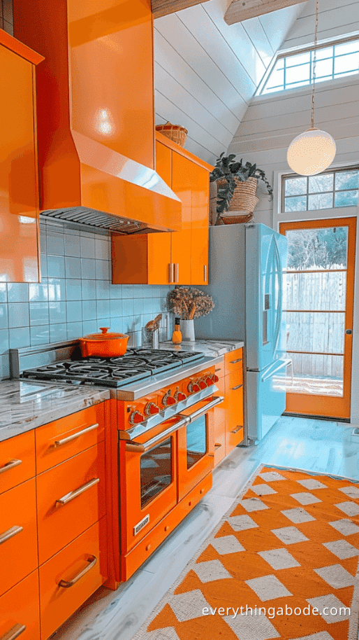 orange kitchen design ideas