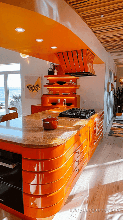 orange kitchen design ideas