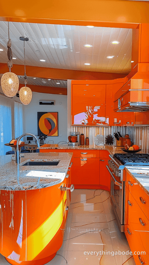 orange kitchen design ideas