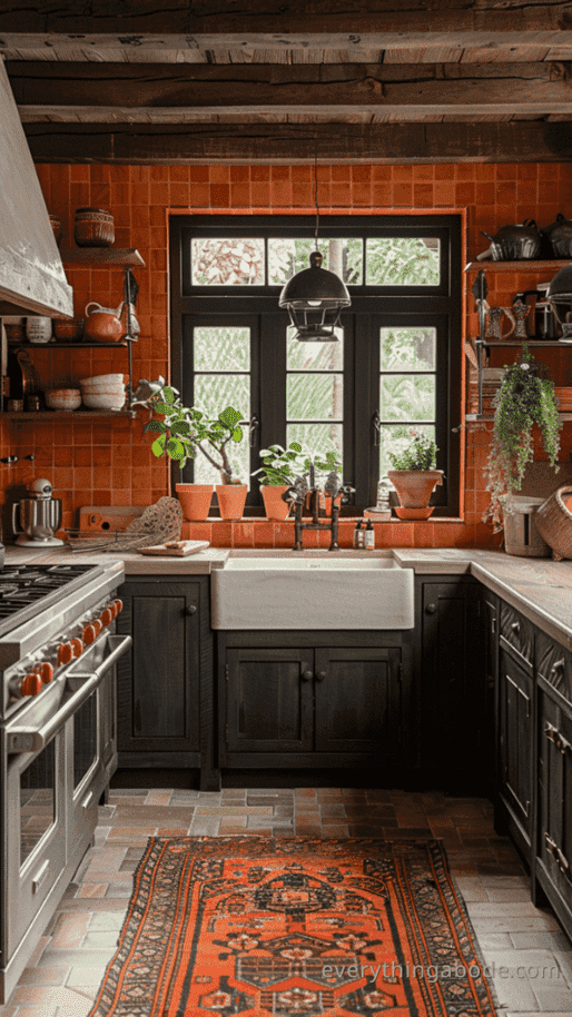 orange kitchen design ideas