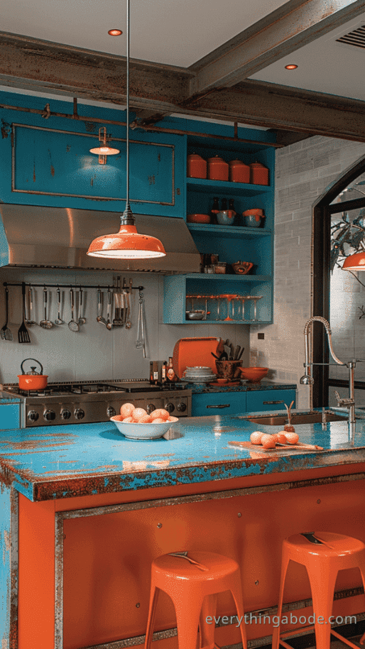 orange kitchen design ideas