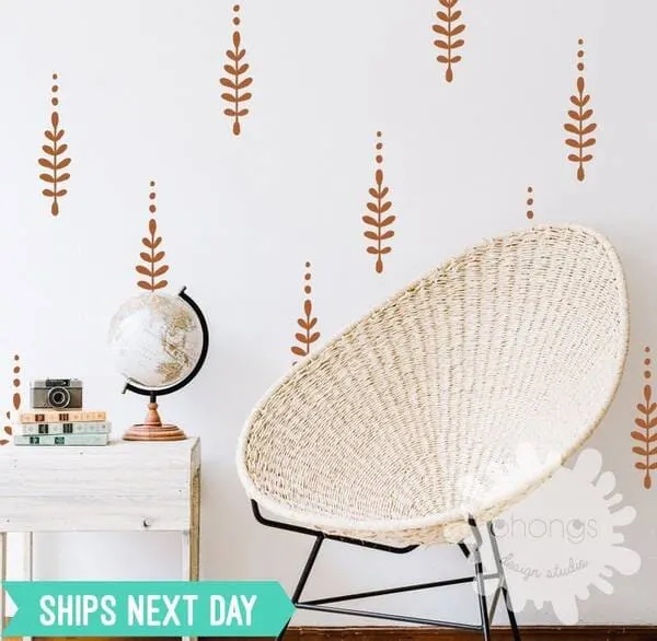 BOHO Hand-drawn floral decals