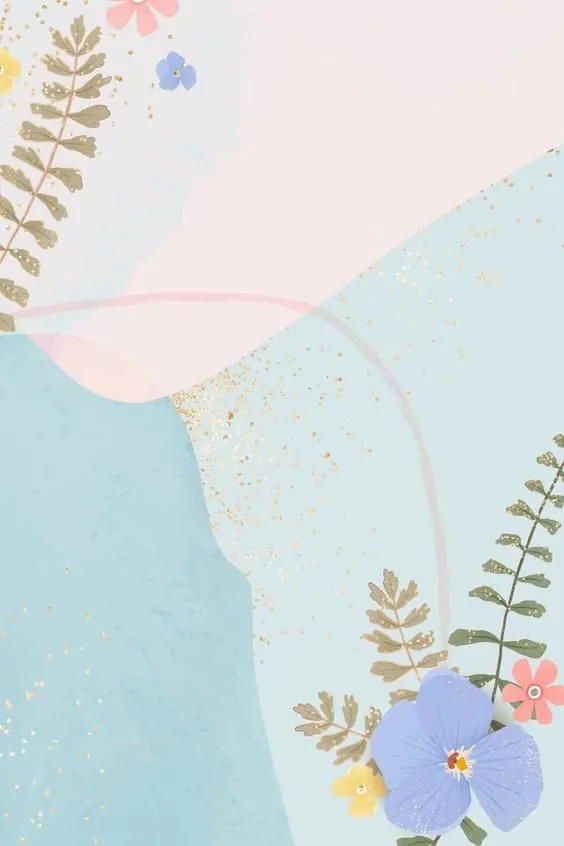 Bright blue flower abstract wallpaper.