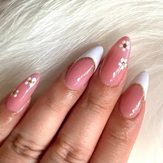 cute french tip nails