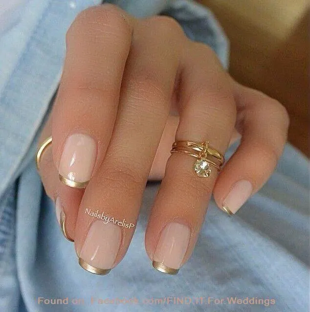 short french tip nails