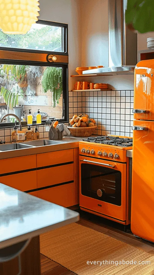 orange kitchen design ideas