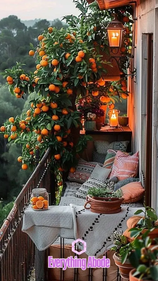 orange tree in pot