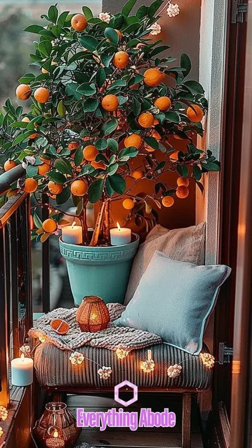 orange tree in pot
