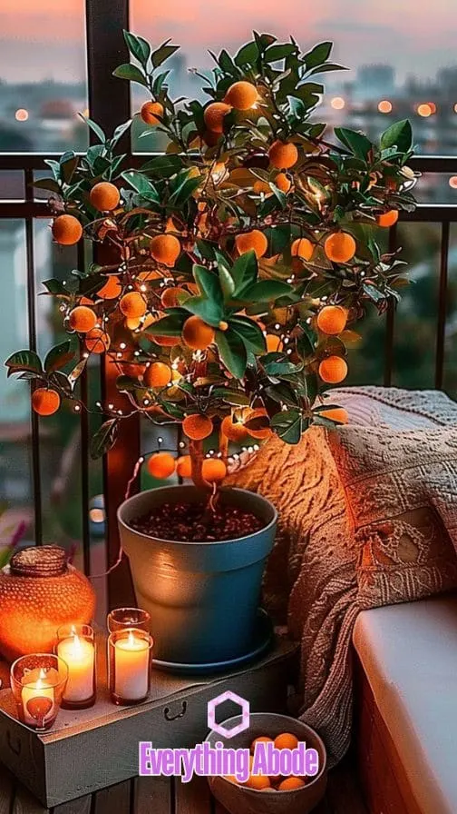 orange tree in pot