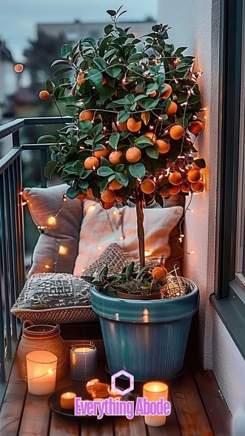 orange tree in pot