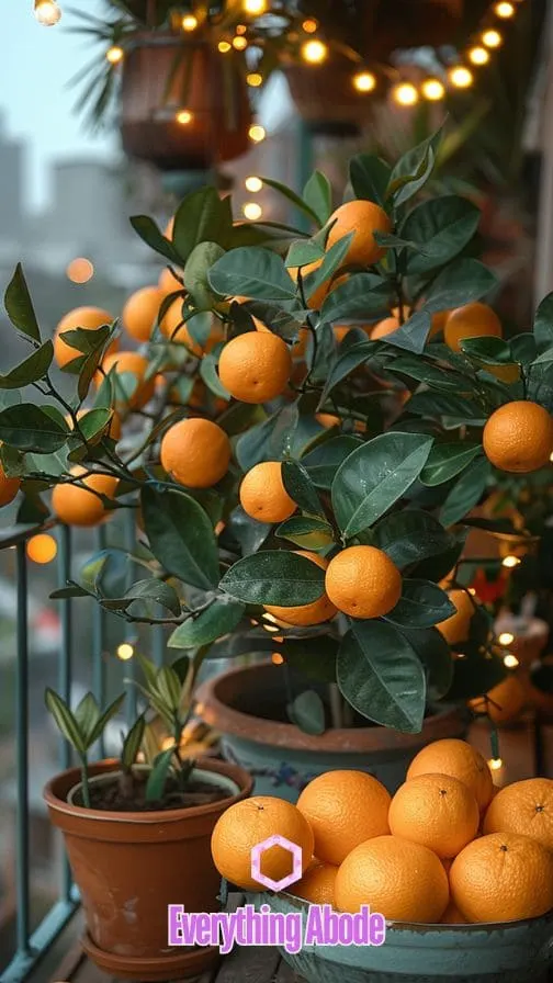 orange tree in pot