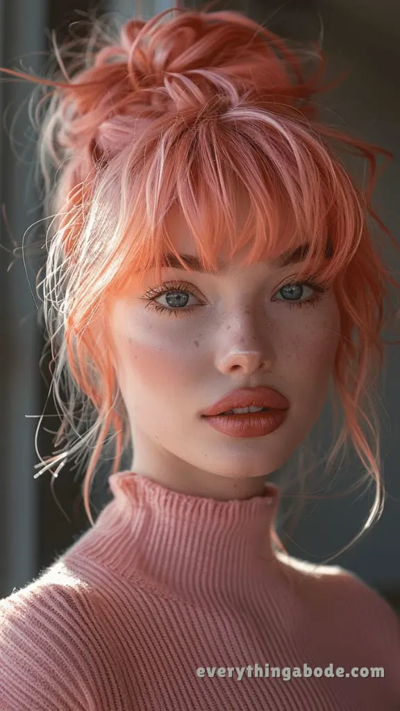 pink hairstyle