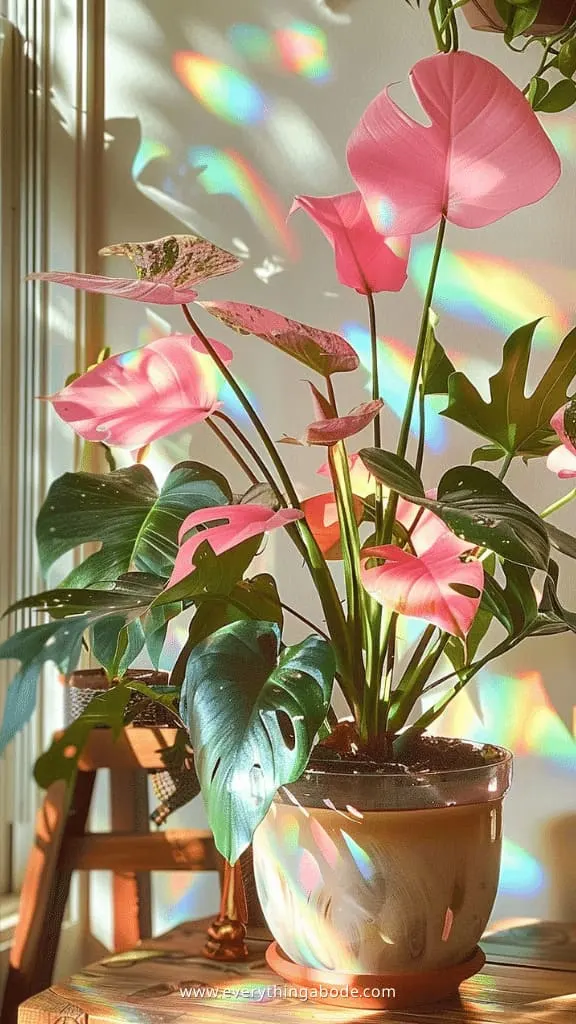 pink houseplants