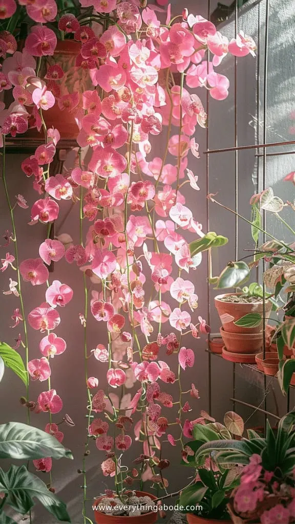 pink houseplants