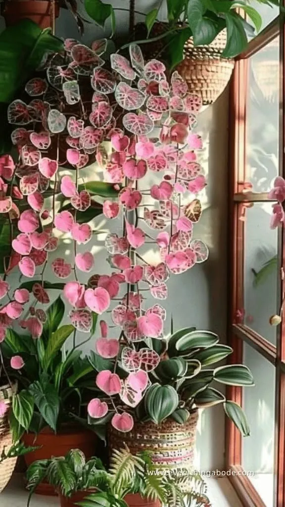 pink houseplants