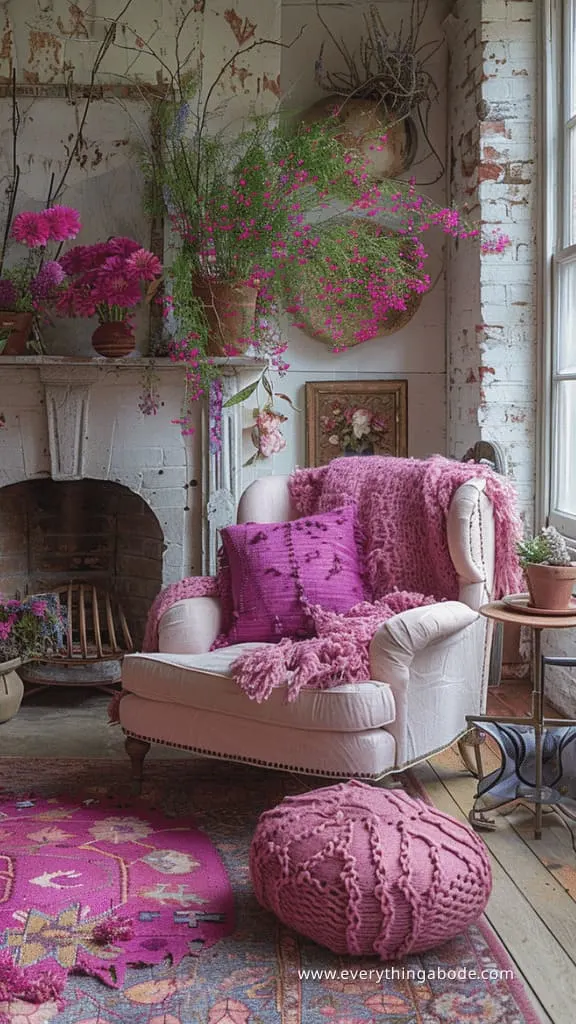 pink houseplants
