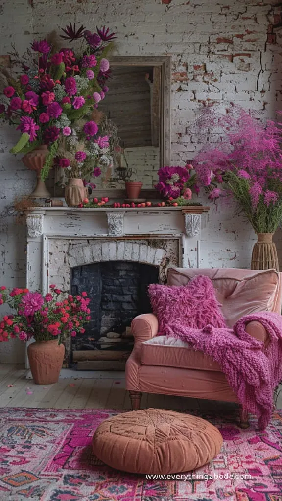 pink houseplants