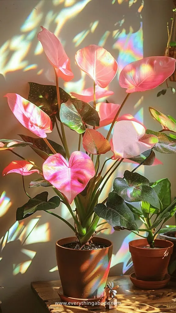 pink houseplants