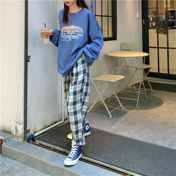 plaid pants on YesStyle