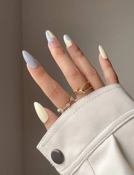 Spring Colour Block Press On Nails